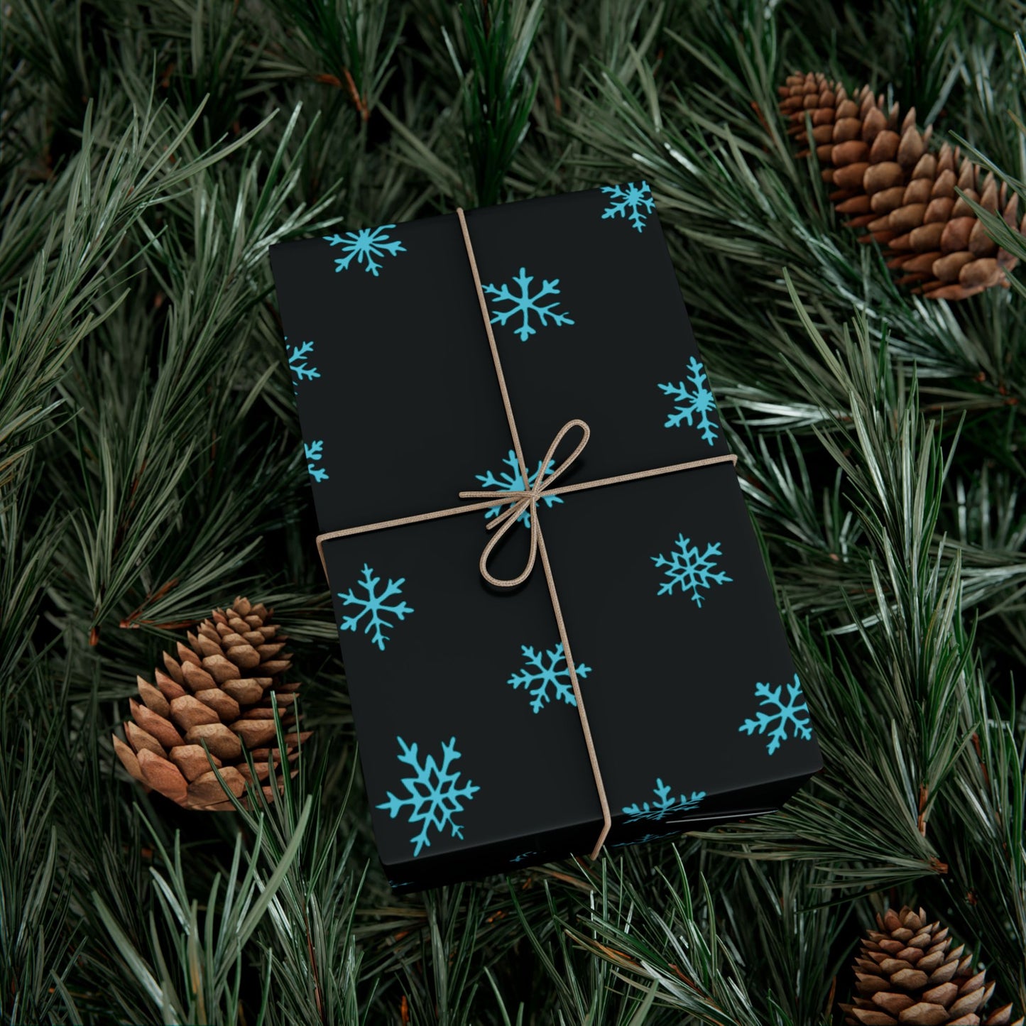 Blue Snowflake Wrapping Paper