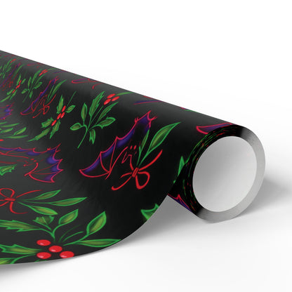 Bats and Holly Wrapping Papers