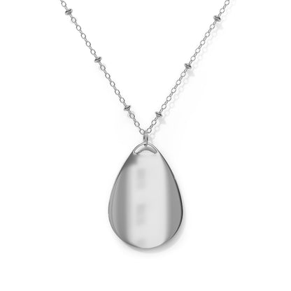 Crow Chillin on Skull Oval Necklace