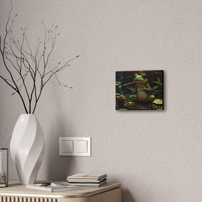 Smoking Frog Canvas Stretched, 0.75"